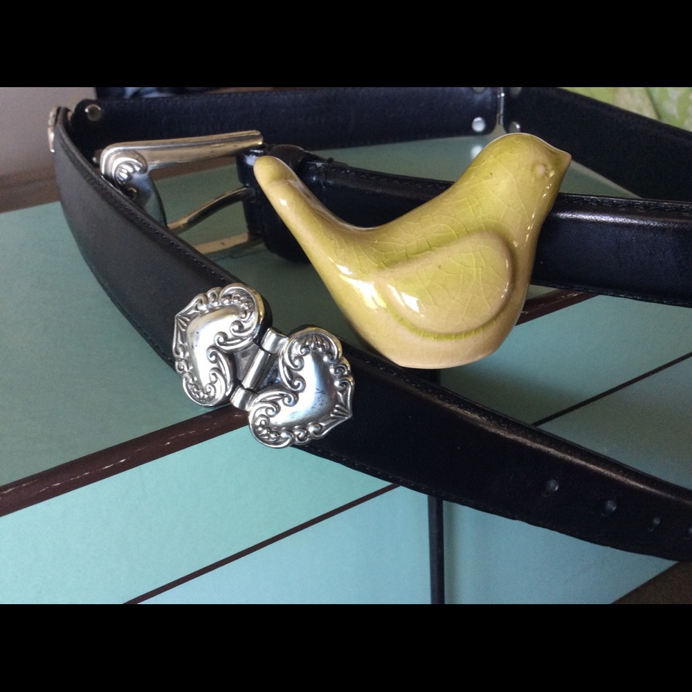 🎉10/26 🎃HP🎃🎉Black Leather Fossil Belt sz M